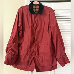 VINTAGE 90s J. Crew Burgundy Red Barn Coat - Size Medium